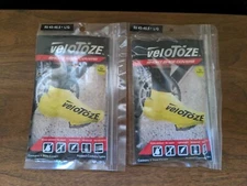 2 X Pair VeloToze Short Shoe Covers  L 43-45.5 Road Bike Latex Hi Viz Yellow