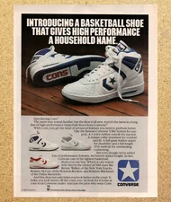 Converse Cons Sneaker Shoe High Top NBA - Magazine Print Ads Poster Art 1987