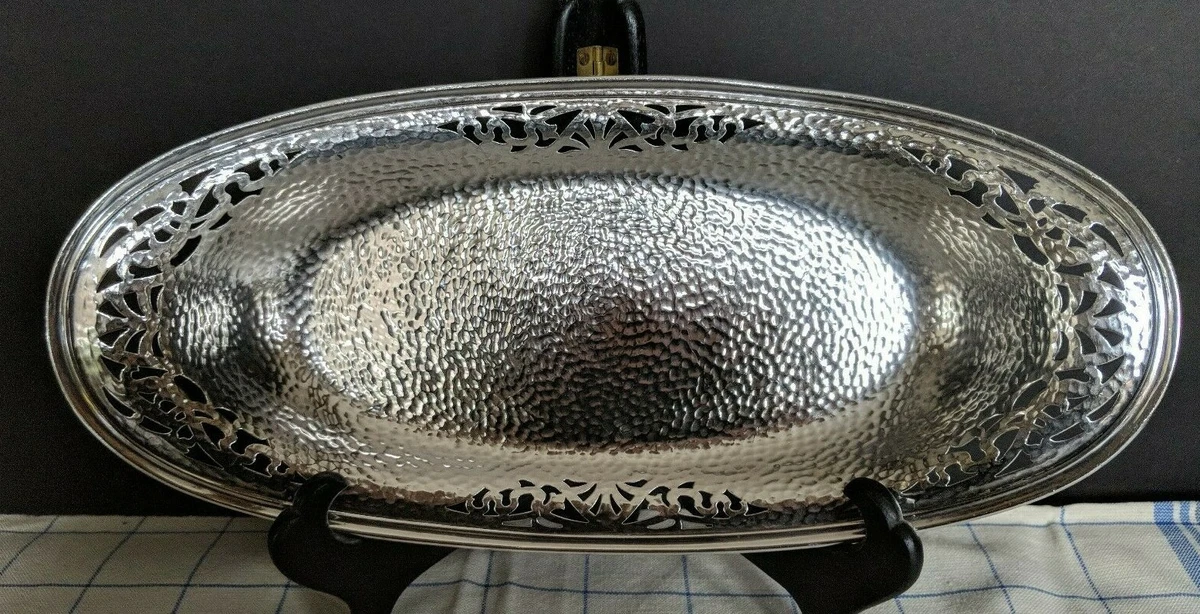 Hammered silver clearance tray