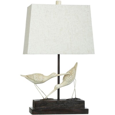 Stylecraft Home Collection Sandpiper Table Lamp with White Hardback Fabric Shade