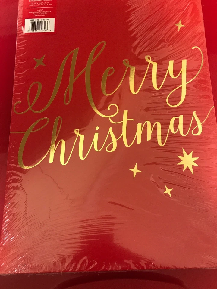 Juego de 2 Cajas de Camisa para Navidad Papá Noel Copos de Nieve 14.17 "x 9.45" Foto 4 de 4