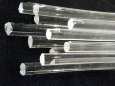 Handmade Clear Glass Rods, 1 Lb COE 104 - Lampwork, Beadmaking