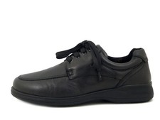 Scarpe Uomo Classiche Derby in Morbidissima Pelle Nero Pianta Comoda