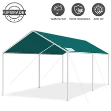 Cochera De Metal Base y Toldo Carpas 10x20 Para Carros Autos Patio Heavy Duty US