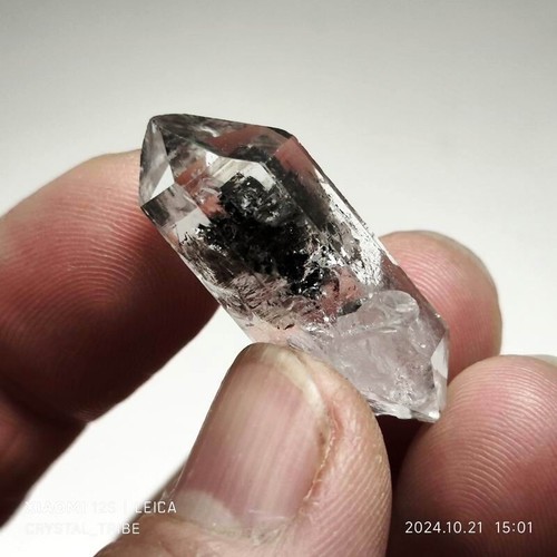 7g Natural Black Phantom Herkimer Diamond DT Quartz Crystal Healing Stone 4974 - Picture 12 of 15