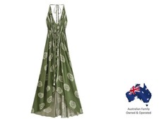 Floral Print Backless Sexy Beach Bohemian Maxi Dress Lady High-Low Tassel Strap