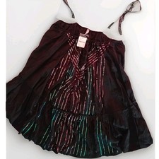 NEW Women’s FREE PEOPLE  oversized dress w tie straps, sequin accents ruffles XS