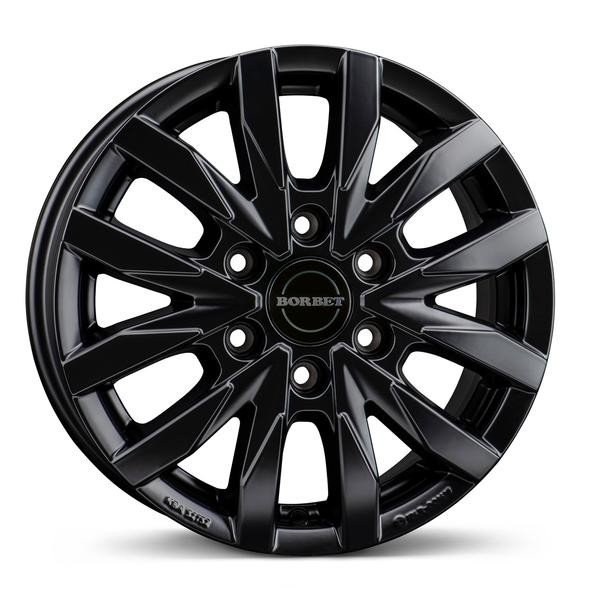 1X Borbet Design CW6 Black Matt 6.5Jx16 6X130 ET62-image