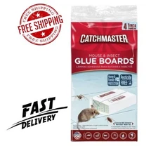 Catchmaster Glue Board Mouse & Insect Traps, Non-Toxic Pest Control, 4 Count