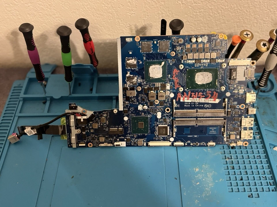 Placa madre Acer AN515-54 AN515-43 AN517-51 AN715 fregadero de enfriamiento y ventilador piezas usadas Foto 3 de 4