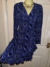 M&S pretty blue Dress Size 10 holiday
