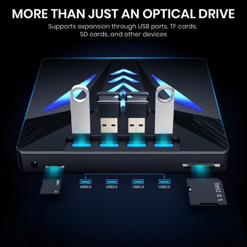USB Type C External Disc Drive for Laptop USB3.0 USB2.0 Disc Player for Laptop - Afbeelding 7 van 8