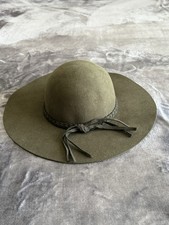 Scala Collezione Women s 100 wool Hat Olive Wide Brim Band One Size Handcrafted