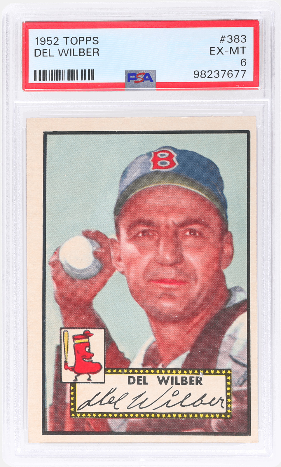 1952 Topps Del Wilber #383 PSA 6