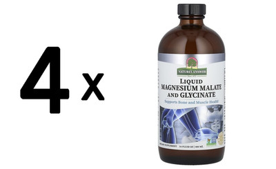 4 x Natures Answer Liquid Magnesium Malate and Glycinate - 480 (57,29 EUR/L)