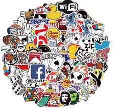106 Brand Logo Vinyl Stickers Cool Gloss Decals For Skateboard Laptop Phone Case