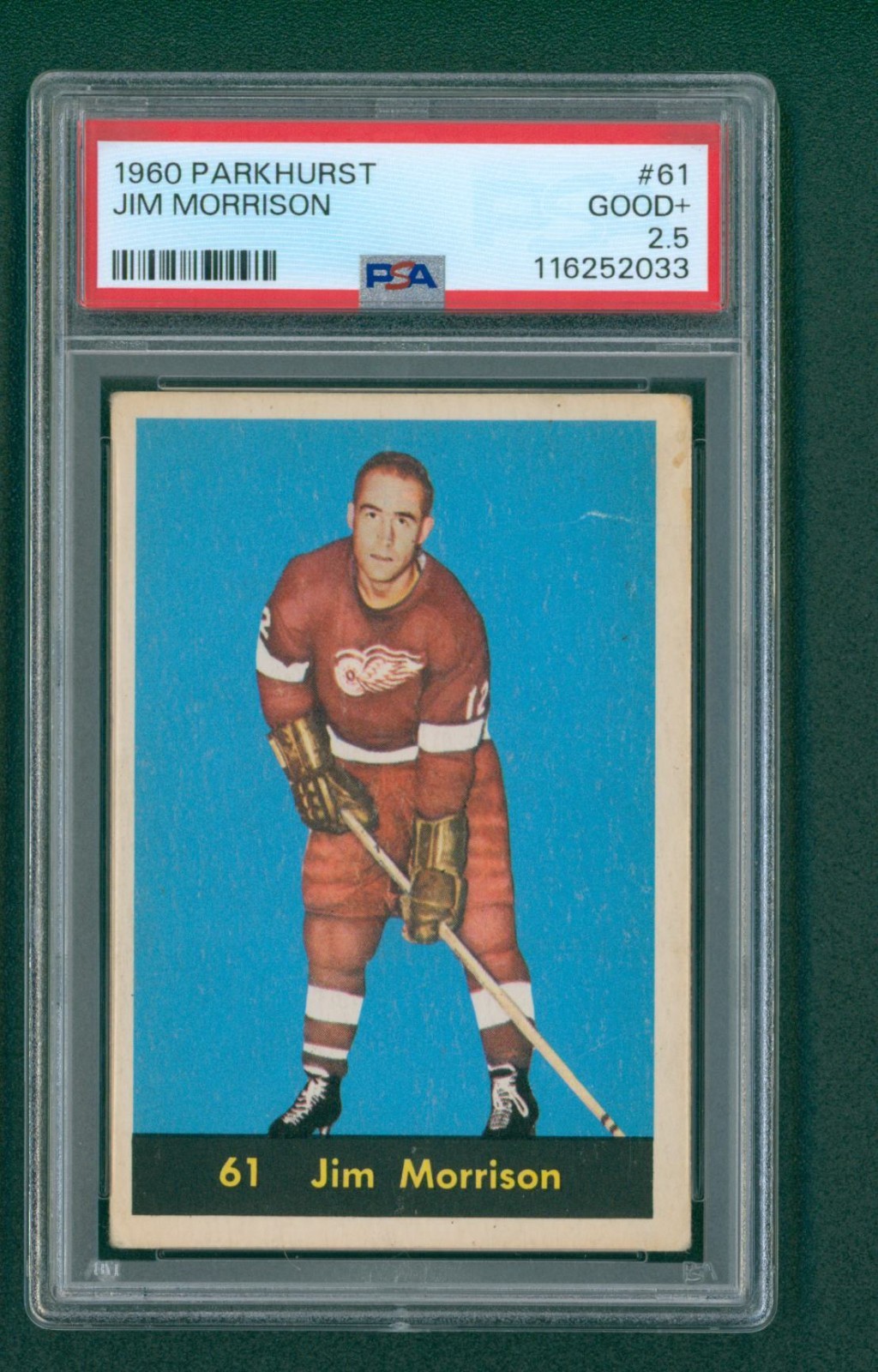Jim Morrison #61 Hockey Cards 1960 Parkhurst trading card — raw and PSA graded price guide
