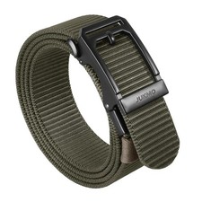 Men's Ratchet Tactical Belt, 1.5" Nylon Web Work Belt with Automatic Slide Bu...