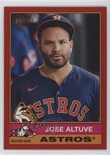 2025 Topps Heritage Red Border Jose Altuve #56 00jz