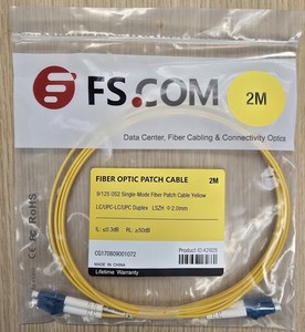 Lot Of 35 New FS 2M Fiber Optic Patch Cable 9/125 OS2 LC/UPC-LC/UPC Duplex