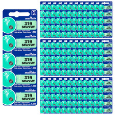 Murata 319 SR527SW Silver Oxide Watch Battery 500 Count - Replaces Sony 319