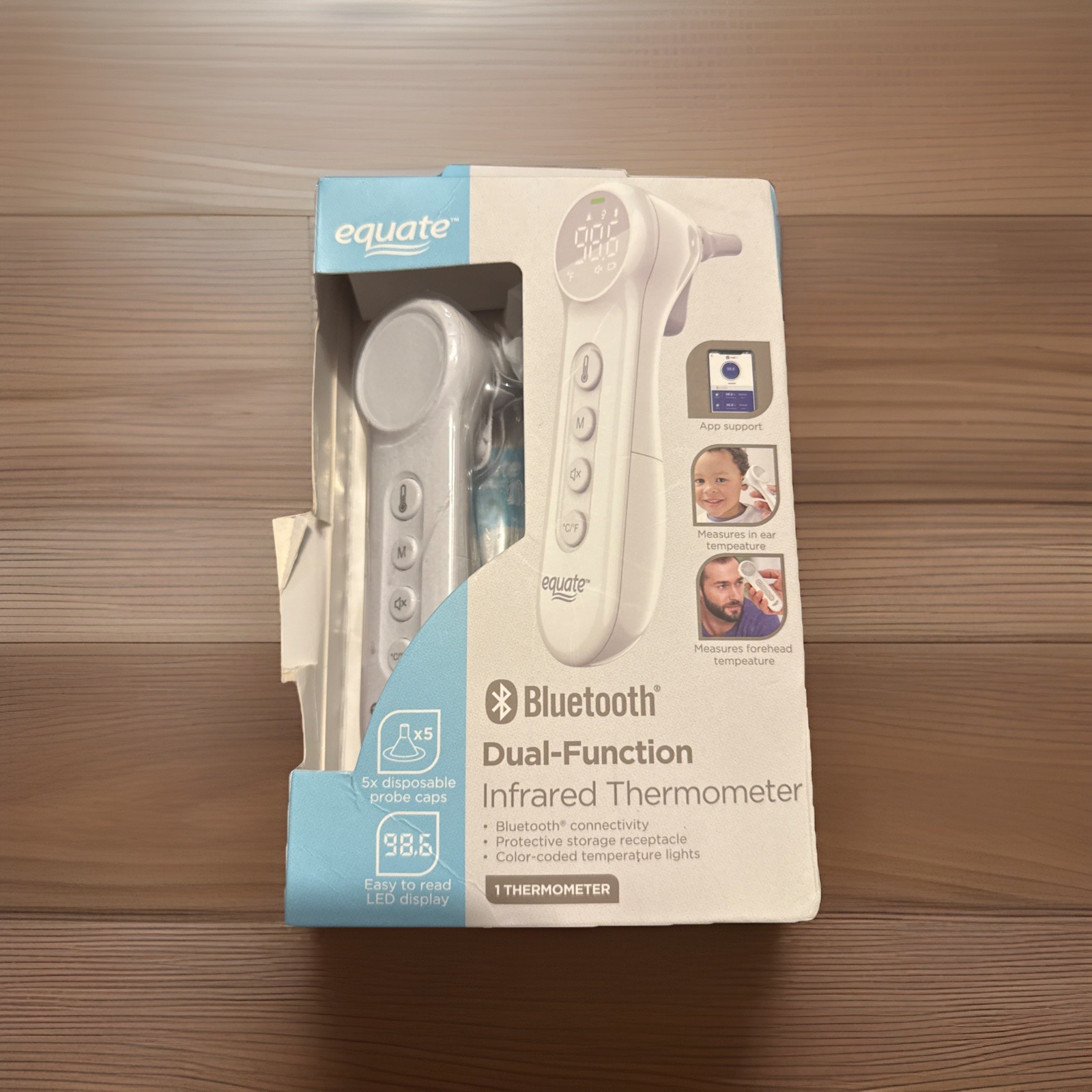Equate Bluetooth Dual-Function Infrared Thermometer Forehead Ear