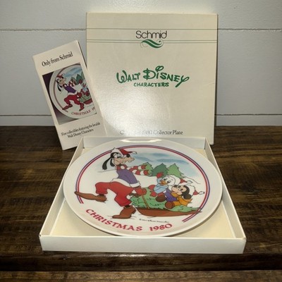 Schmid Christmas 1980 Walt Disney Characters 8th Ltd Edition Sleigh Ride Plate
