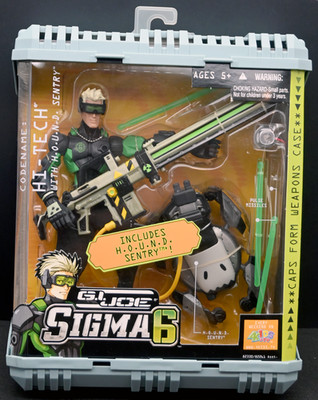 Year 2006 GI Joe Sigma 6 Classified 8 Inch Hi-Tech w/ Hound Sentry Figure Rare
