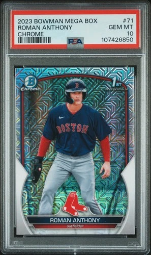 2023 Bowman Mega Box Chrome #71 Roman Anthony Chrome PSA 10 GEM MT