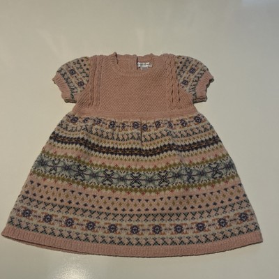 Polo Ralph Lauren Girls Dress 18/24M Knit Sweater Dress Wool/Cotton Pink $250