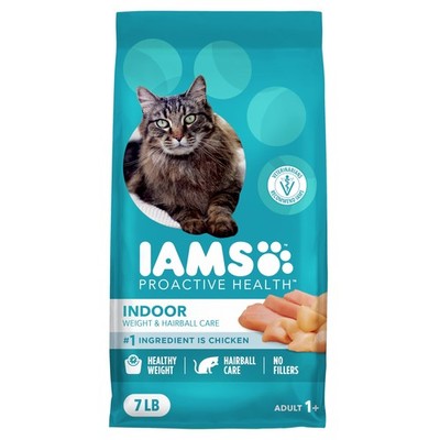 IAMS Proactive Health Dry Cat Food, Indoor Weight and Hairball Care Cat Food Dry