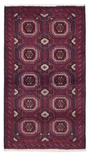 Vintage Red Traditional 3'3" x 5'9" Hand-Knotted Oriental Wool Area Rug