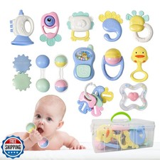 Cuterabit 13PCS Baby Rattles 0-6 Months, Baby Teething Toys with