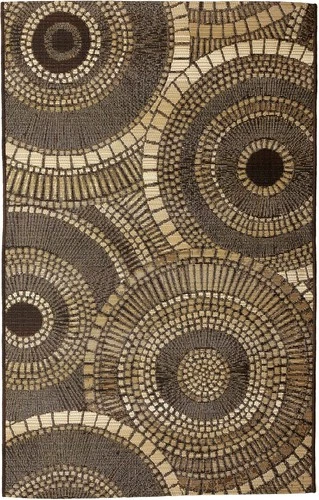 Liora Manne Marina Low 2'7 x 4'3" (Rectangular), Circles Brown  - Picture 2 of 8
