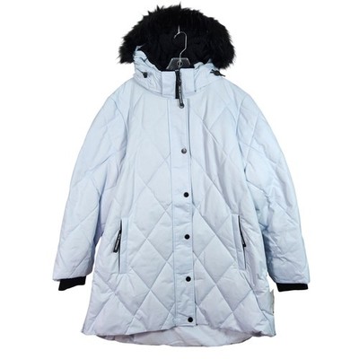 Arctic Expedition Diamond Quilted Parka Womens XL Ancient Water Hood A661553