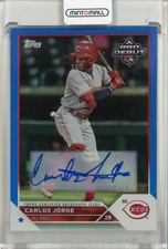 2023 Topps Pro Debut Cincinnati Reds Carlos Jorge Autographs Blue Foil 102/150