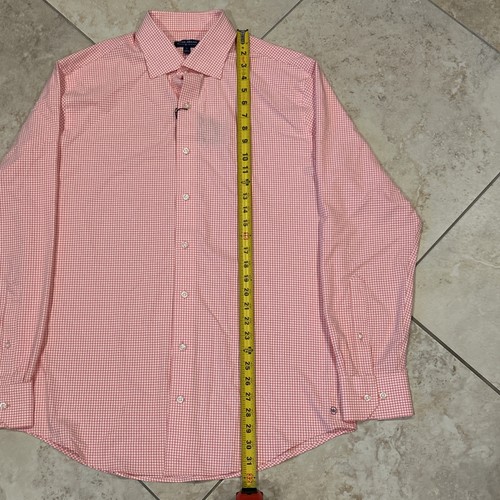 Peter Millar Crown Crafted Hemd Herren Large Cerise rot kariert Gingham Langarm - Bild 5 von 8