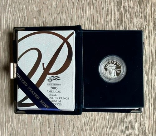 Photo of a 2005-W American Platinum Eagle 1/4 oz from an eBay sale
