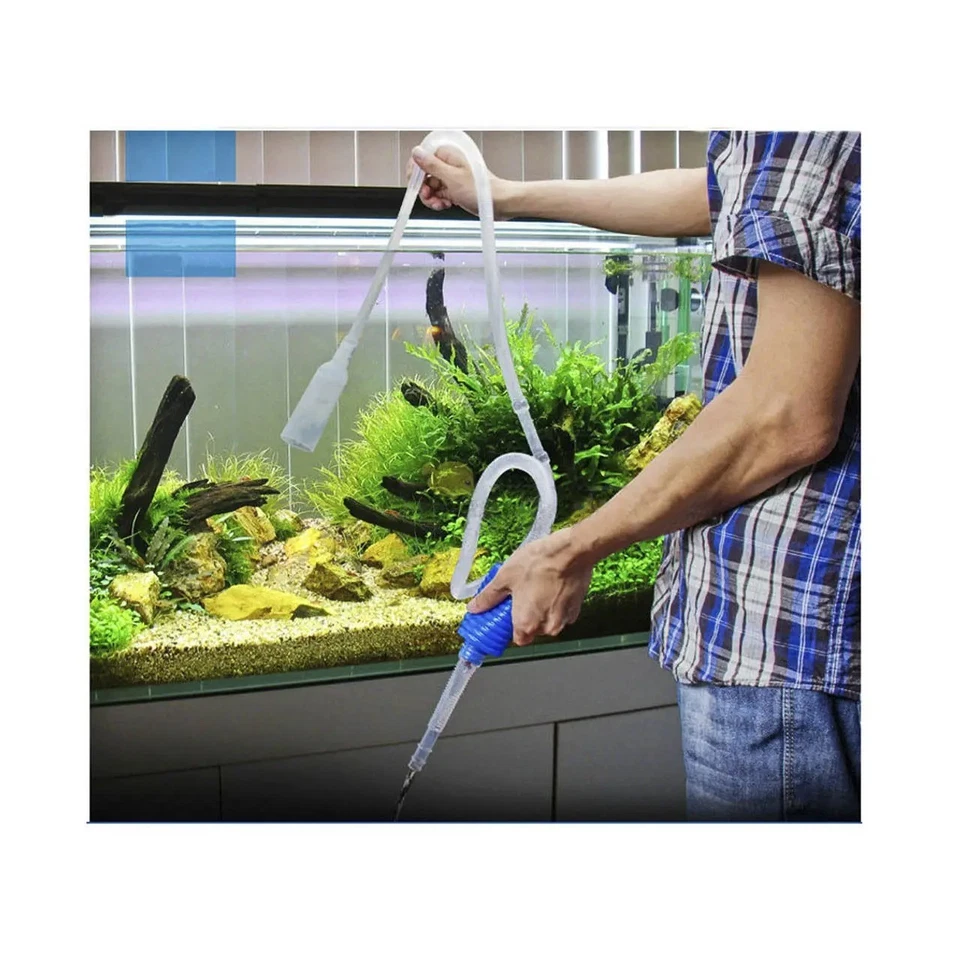 Aquarium Cleaner Kit Vacuum Pump Gravel Water Cleaning Fish Tank Siphon UK - Image 4 of 4