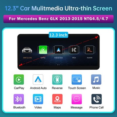 For Benz GLK X204 NTG4.5 2013-2015 12.3'Wireless CarPlay AndroidAuto Linux