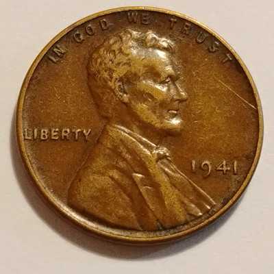 1941 P - BN - COPPER - 1 - 3.16 GRAMS