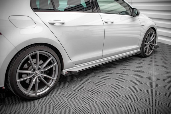 Seitenschweller Flaps Passend FüR Vw Golf R Mk7 Schwarz Hochglanz-image