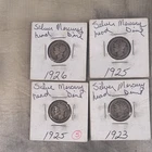Mercury Silver Dimes Lot 1923, 1925, 1926 10C Circulated Variety
