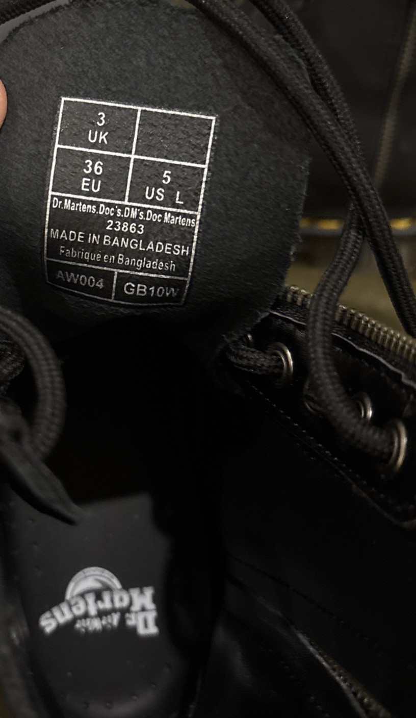 Dr. Martens Doc 1460 Twin Zip Combat Boots Womens Size 5 Black Leather 8-Eye  thumbnail 10
