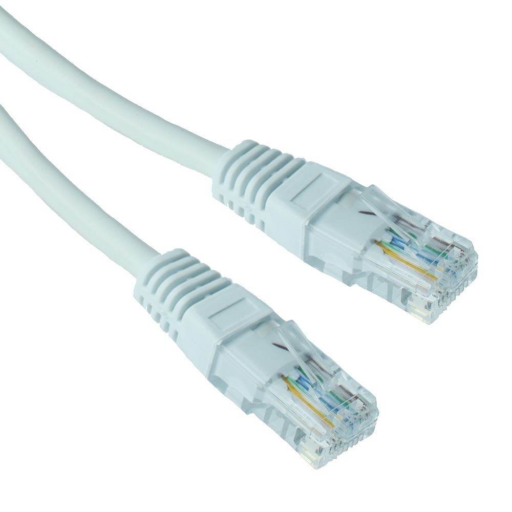 White 1m RJ45 Cat5e Ethernet Network LAN Patch Cable Lead
