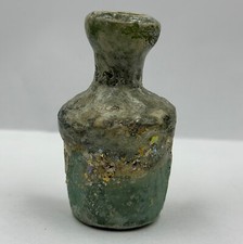 Antique Ancient near eastern old Roman glass bottle rare old peace from Afghanis