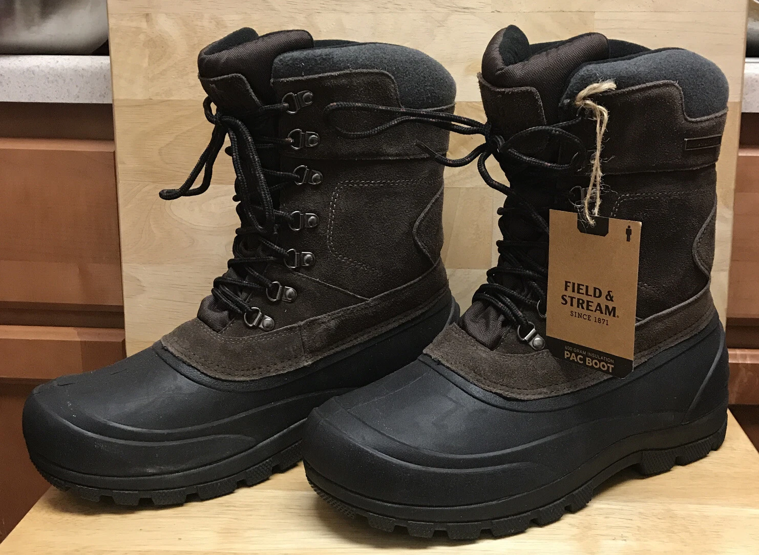 Field & Stream Waterproof 400g Ultra Thinsulate Insulation Boots Men Size 10 NEW