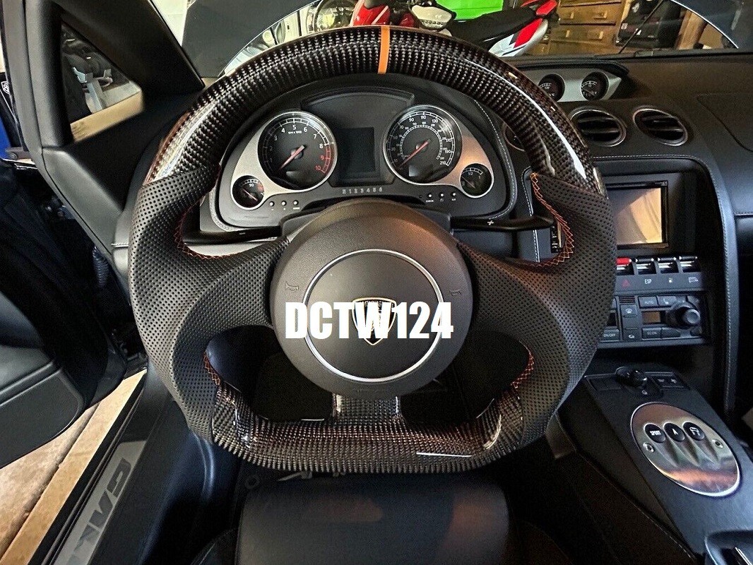 Real Carbon steering wheel Lamborghini Gallardo LP550 570 Orange ring stitc03~13