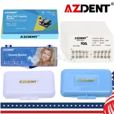 AZDENT Dental Orthodontic Ceramic/Self ligating Brackets Braces /Orthodontic Wax