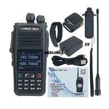 LANCHONLH HG-UV78 Walkie Talkie VHF UHF Radio 10W 3KM w/ PTT Bluetooth Ring